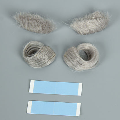 Conjunto de Peruca e Barba de Papai Noel REEWES para o Natal, Acessório de Cosplay, Peruca Sintética Loira para Homens, Fantasia de Halloween