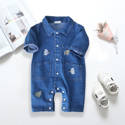 Macacões de Bebê IENENS Roupinhas de Recém-nascidos Macacão Jeans Peça Única 0-18 Meses Menino Menina Roupas Macias Roupas Infantis