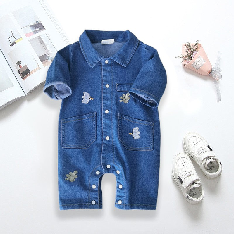 Macacões de Bebê IENENS Roupinhas de Recém-nascidos Macacão Jeans Peça Única 0-18 Meses Menino Menina Roupas Macias Roupas Infantis