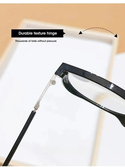 Anti Blue Light Reading Glasses for Women Stylish Dazzling Large Frame Set with Diamonds Plano Eyeglasses Presbyopic Eyewear