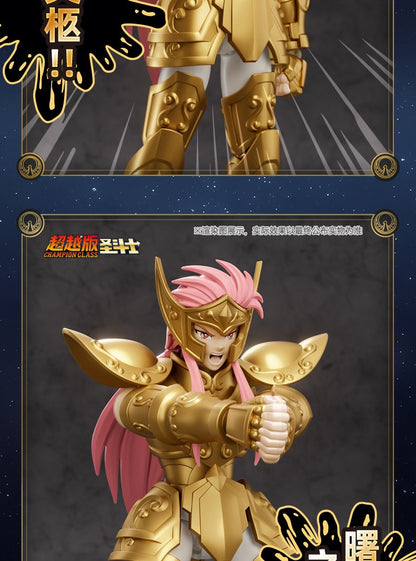 Blokees Saint Seiya Cisne Hyoga Pégaso Seiya Cavaleiros do Zodíaco Aquário Camus Áries Mu Action Figures Modelo de Anime Estátua Brinquedos
