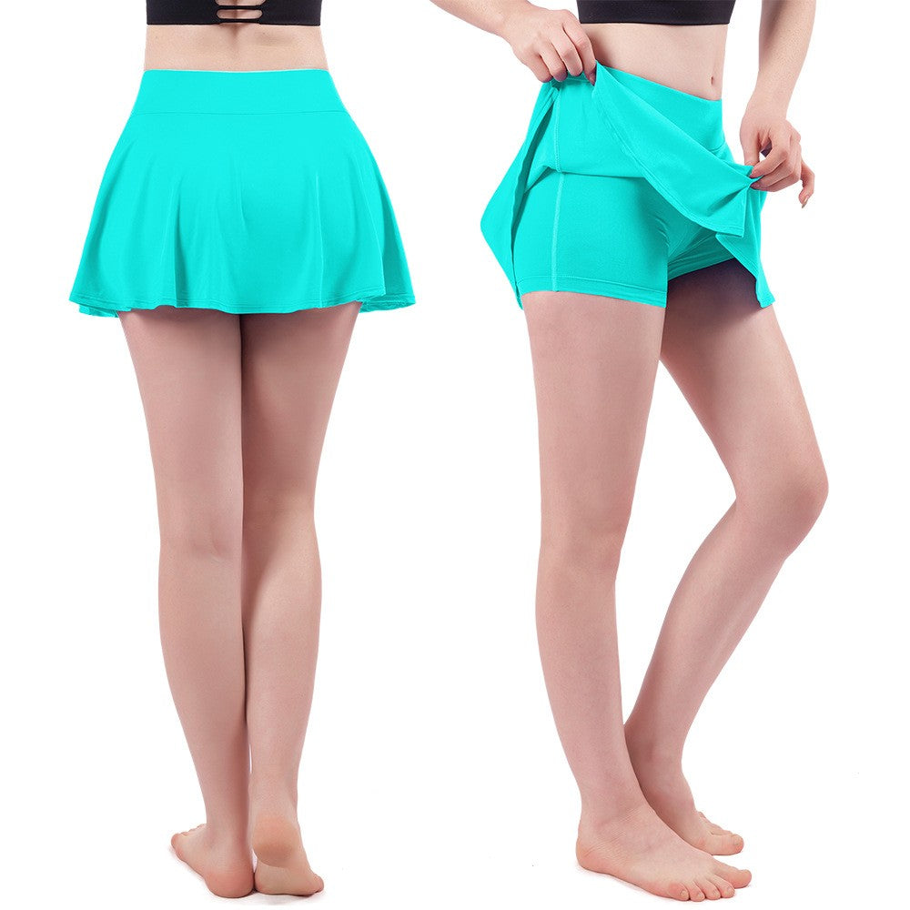 New Yoga Short Skirts Gym Sports Short Skirt Running Fitness Cycling Tennis Skirt Women Sports Shorts High Waist Yoga Shorts