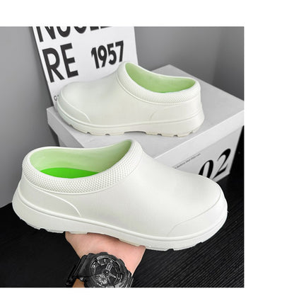 Chef shoes four seasons soft sole anti-slip oil-proof waterproof kitchen work shoes men's sandals garden shoes outdoor slippers