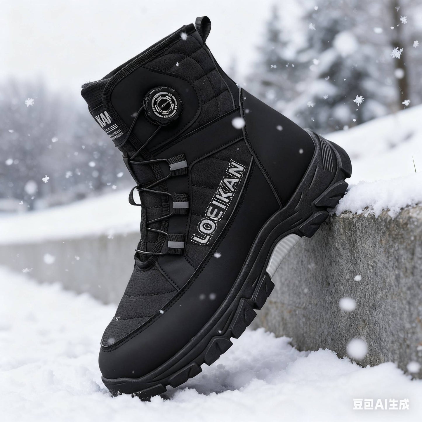 Botas de Neve Masculinas LOEIKAN de Inverno - Botas de Cano Curto Quentes Impermeáveis Antiderrapantes