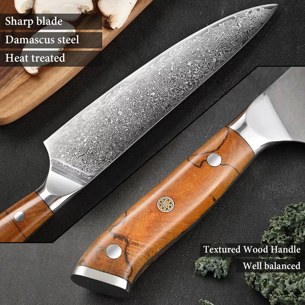 XITUO Damascus Aço Faca de Cozinha Conjunto 1-8 Pçs Faca Profissional Japonesa Faca de Chef Afiada Faca Santoku Faca de Corte Faca de Utilitário Faca de Trinchar