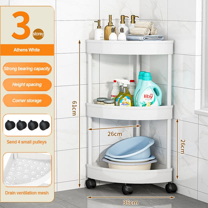 Carrinho de Armazenamento para Banheiro com Rodas, Rack de Armazenamento para Cozinha, Sala de Estar, Alta Capacidade de Carga, Acessórios para Casa