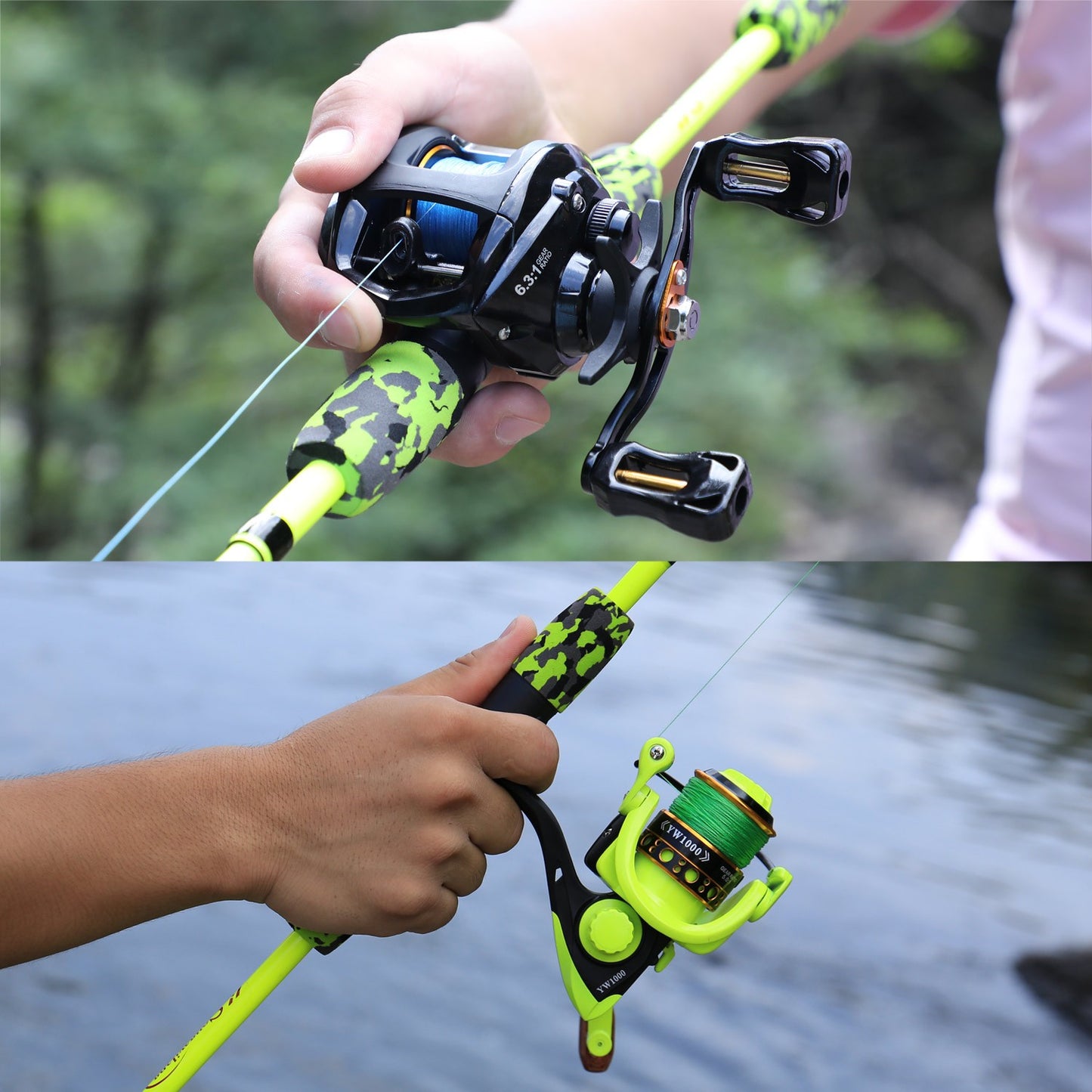 Sougayilang 5 Section Spinning Casting Rods 1.7m Ultralight Weight Carbon Fiber Fishing Rod for Travel Freshwater Fishing Pesca