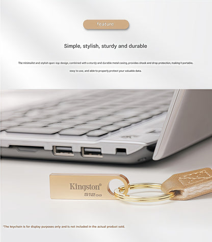 Pen Drive Kingston SE9G3, USB 3.2, Mini Pen Drive de Metal Criativo de Alta Velocidade para Escritório/Negócios/Carro