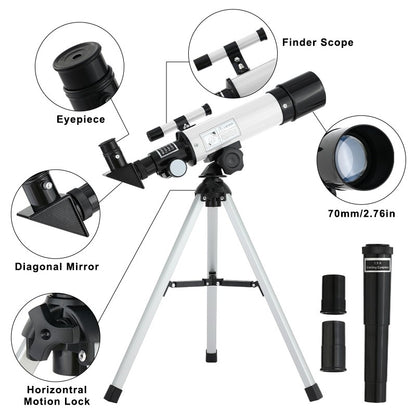 Telescópio astronômico Zoom F36050, grande abertura, alta definição, alta ampliação, para observação da Lua e estrelas