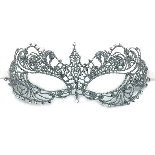 Gold and Silver Lace and Diamond Mask Eye Mask Masquerade Adult Male and Female Party Mask Sensual Women's Half Face