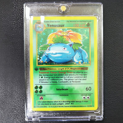 Cartas Colecionáveis DIY Pokémon com Card Brick 1996 1ª Edição Flash Cards Charizard Blastoise PTCG Game Anime Cartas Brilhantes Presente