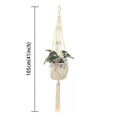 Hanging Plant Handmade Macrame Plant Hanger Flower Pot Planter Hanger Wall Decor Courtyard Garden Hanging Planter Hanging Basket