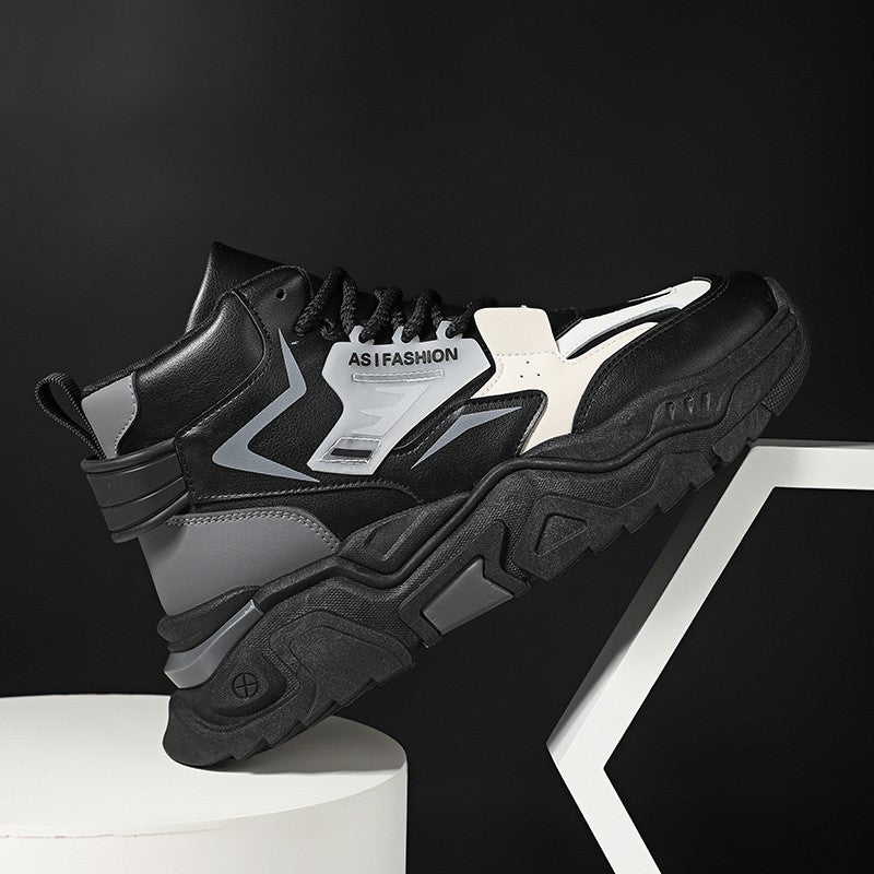 Fashion Thick Soled Men's Sneakers Height Increasing Shoes Casual Sports Shoes Versatile Men's Shoes Platform Skateboard Shoes