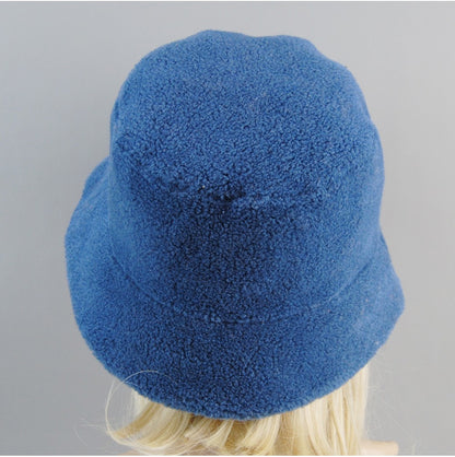 Chapéu de Pele de Carneiro Shearling Partículas Chapéus Femininos Inverno Quente Clássico Luxuoso Bonés de Alta Qualidade Chapéu Feminino Moda Novo Design Chapéu de Balde