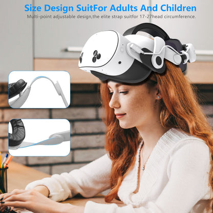 For Quest3S VR Headset 12000mAh Adjustable Charging Head Strap Elite Comfortable Accessory for Meta Quest3 Gaming Experience