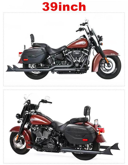 Motorcycle Fishtail Exhaust System Muffler Exhaust Pipe For Harley Softail Classic Heritage Deluxe Street Bob Silm 18-25