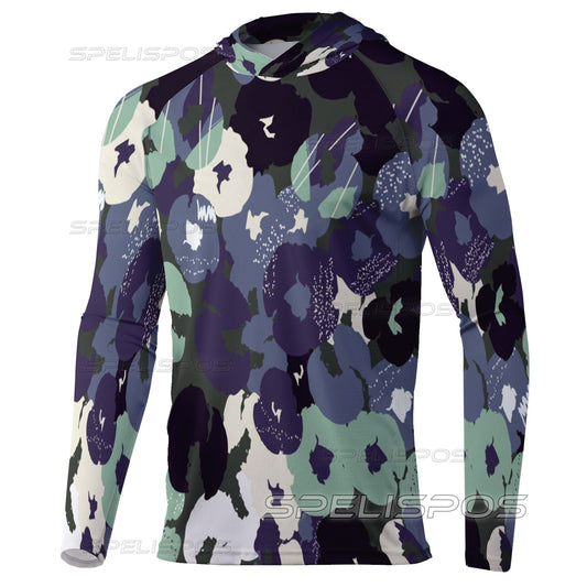 Fishing Shirts UPF 50+ Fish Maillot Tops Wear Beach Gear Hoodies Anti-UV Yacht Sea Angling Sports Uniform Jersey Running Hood