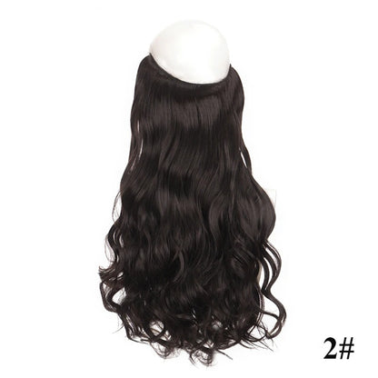 Extensão de cabelo com fio invisível (40cm 50cm 60cm) cabelo liso cabelo encaracolado uso diário adequado para todas as mulheres