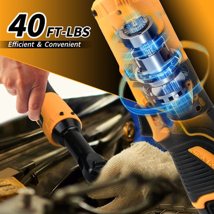Chave de impacto elétrica 12V sem fio, chave de catraca angular elétrica para desmontar porcas, ferramenta para manutenção de carros com bateria