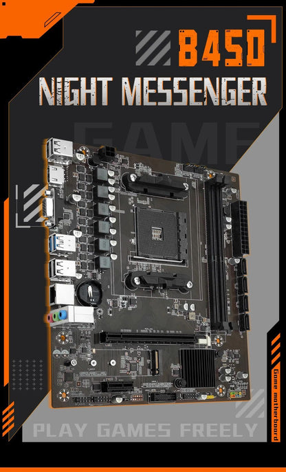 Placa-mãe MACHINIST B450 Processador AMD Memória DDR4 Dual-channel Placa principal AM4 NVME M.2 (Compatível com CPU Ryzen 5500 5600 5600G)
