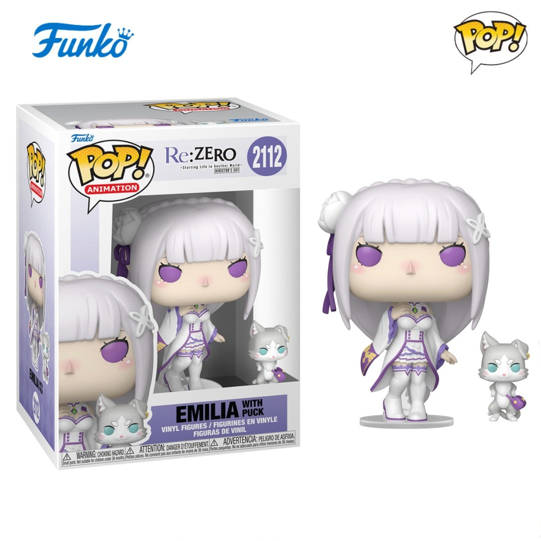 Re:ZERO?Starting Life in Another World Anime Figure Subaru Natsuki Emilia Rem Rem (GLOW) FUNKO POP Limited Edition Toy Gift