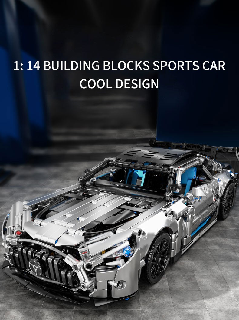 Conjunto de Blocos de Montar Carro de Corrida 1466 Peças, Kit Modelo de Veículo Esportivo Escala 1:14 para Adultos, Brinquedos para Presentes de Aniversário de Meninos