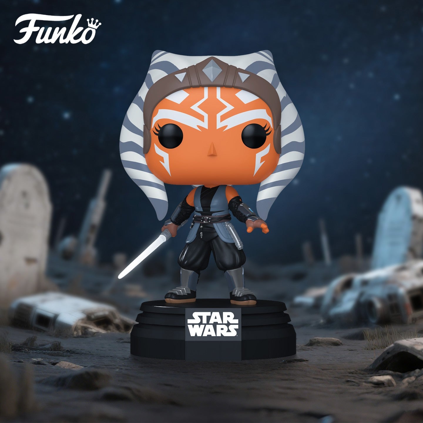 Star Wars Ahsoka with Lightsaber Darth Vader Figure Lights and Sounds FUNKO POP Collectible Limited Edition Figurine Toy Gift