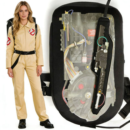 Halloween Father Ghostbusters Costumes Cosplay Adult Men Women Uniform Ghost busters Jumpsuit with Proton Pack Full Set Dress Up