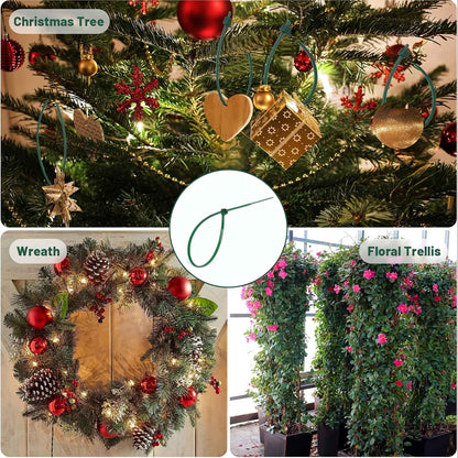 Reusable Adjustable Plastic Plant Cable Ties for Garden Vines, Trees, and Shrubs Support, Locking Nylon Zipper Organizer Tools