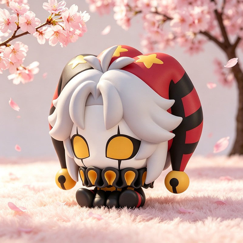 7CM Anime ?The Freak Circus Pierrot?  PVC Figures Model Figurine Sitting Position Model Desk Display Standing Ornament Fans Gift