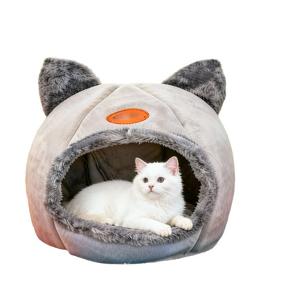 Cama Semiconcha para Pets Mais Vendida - Casinha Quente e Aconchegante para Gatos e Cães Pequenos Durante Todas as Estações