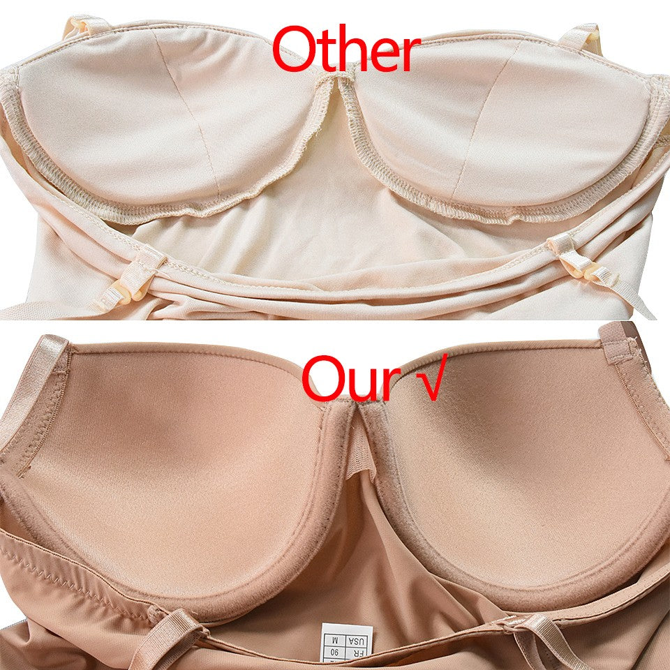 Wechery Woman Clothes Stretch Tube Slimming Body Shapewear Control Slip Thigh Length Underwear White Evening Party Midi Dresses