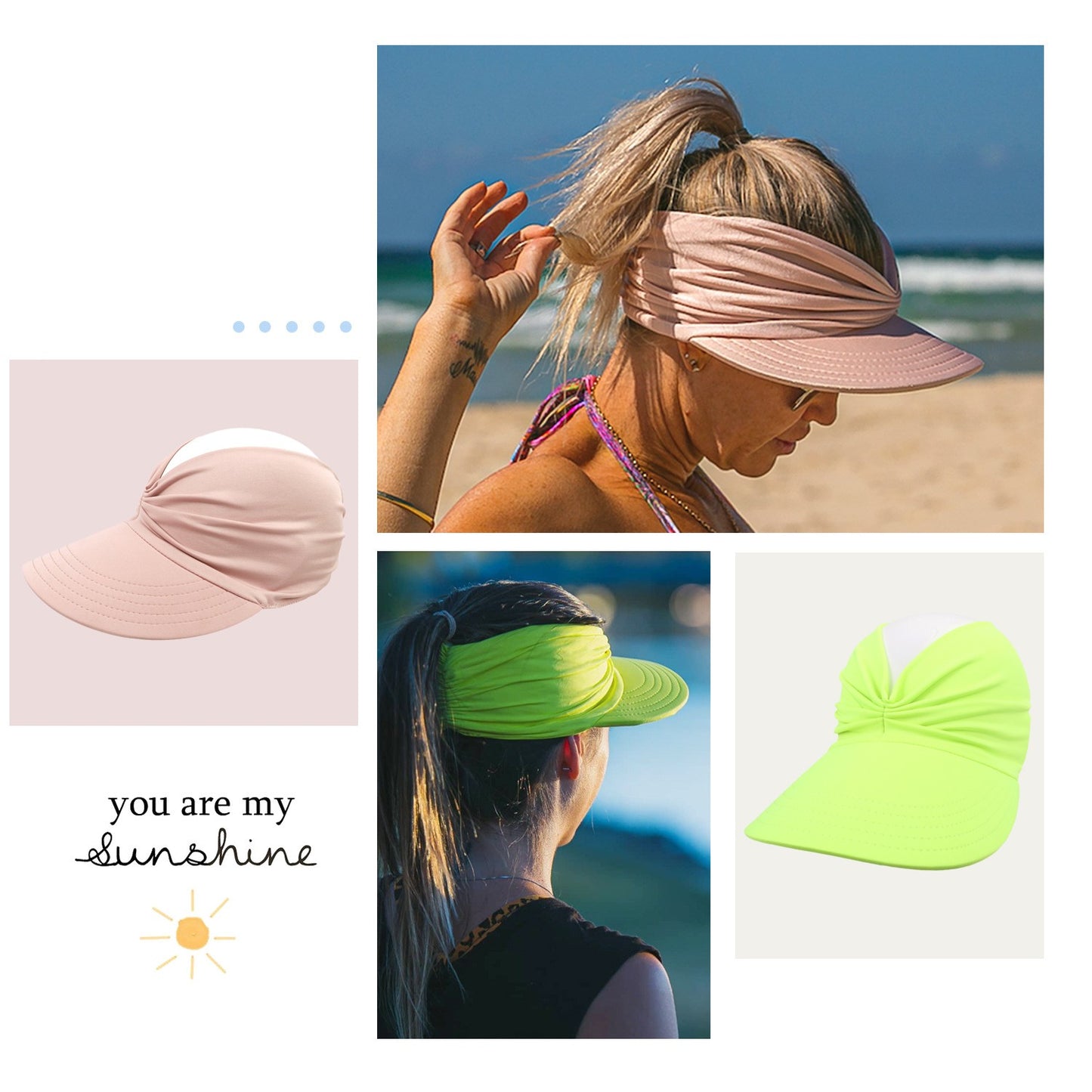 Spring and summer Beach Sun Hat for women New ladies outdoor sports empty top hat  sun-protection visior