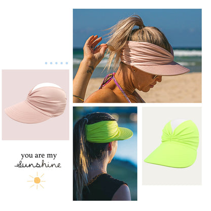 Spring and summer Beach Sun Hat for women New ladies outdoor sports empty top hat  sun-protection visior