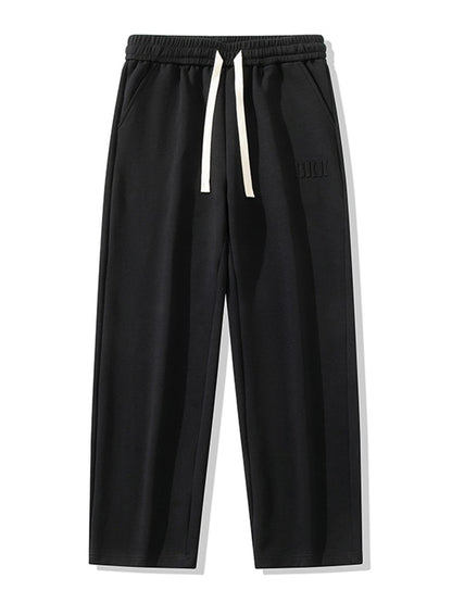 Men's Straight Sweatpants Wide Leg Cotton Track Pants Drawstring Letter Sports Baggy Pants Casual Long Trousers Big Size 8XL