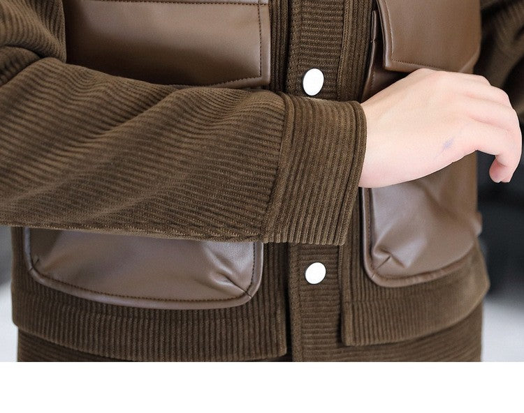 Korean Winter Jacket for Men Thickened and Warm Wool Blends Jacket Casual Business Streetwear Overcoat Social Men Clothing 2023