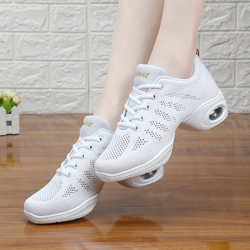 Women Dance Shoes Jazz Ballroom Dancing Comfortable Lady PU Soft Outsole Training Breathable Modern Tango Dance Sneakers