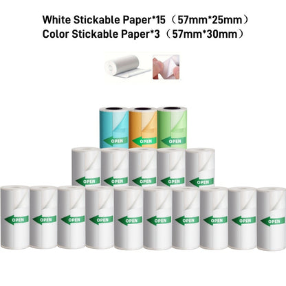 1200mAh Mini Printers Wireless Bluetooth Label Maker Printer 57mm Thermal Stickers Printer For School Home Text Photo Printing