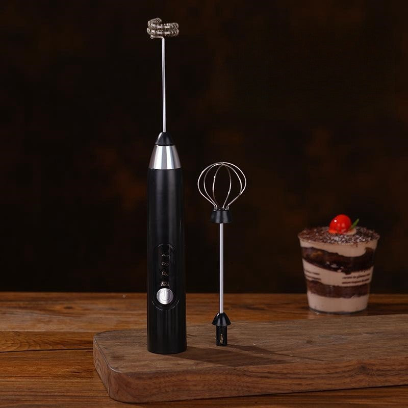 Batedor de Ovos Elétrico Recarregável USB 2 em 1 Multifuncional, Misturador de Massa, Espumador de Leite, Utensílios de Cozinha, Ferramentas para Café, Jantar