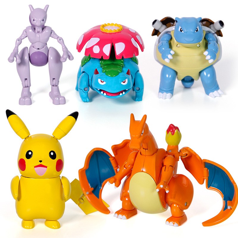 Pokémon Genuíno Pokébola Transformar Charizard Bulbasaur Gengar Dragonite Bonecos de Brinquedo Anime Snorlax Lapras Lucario Modelo de Bonecos