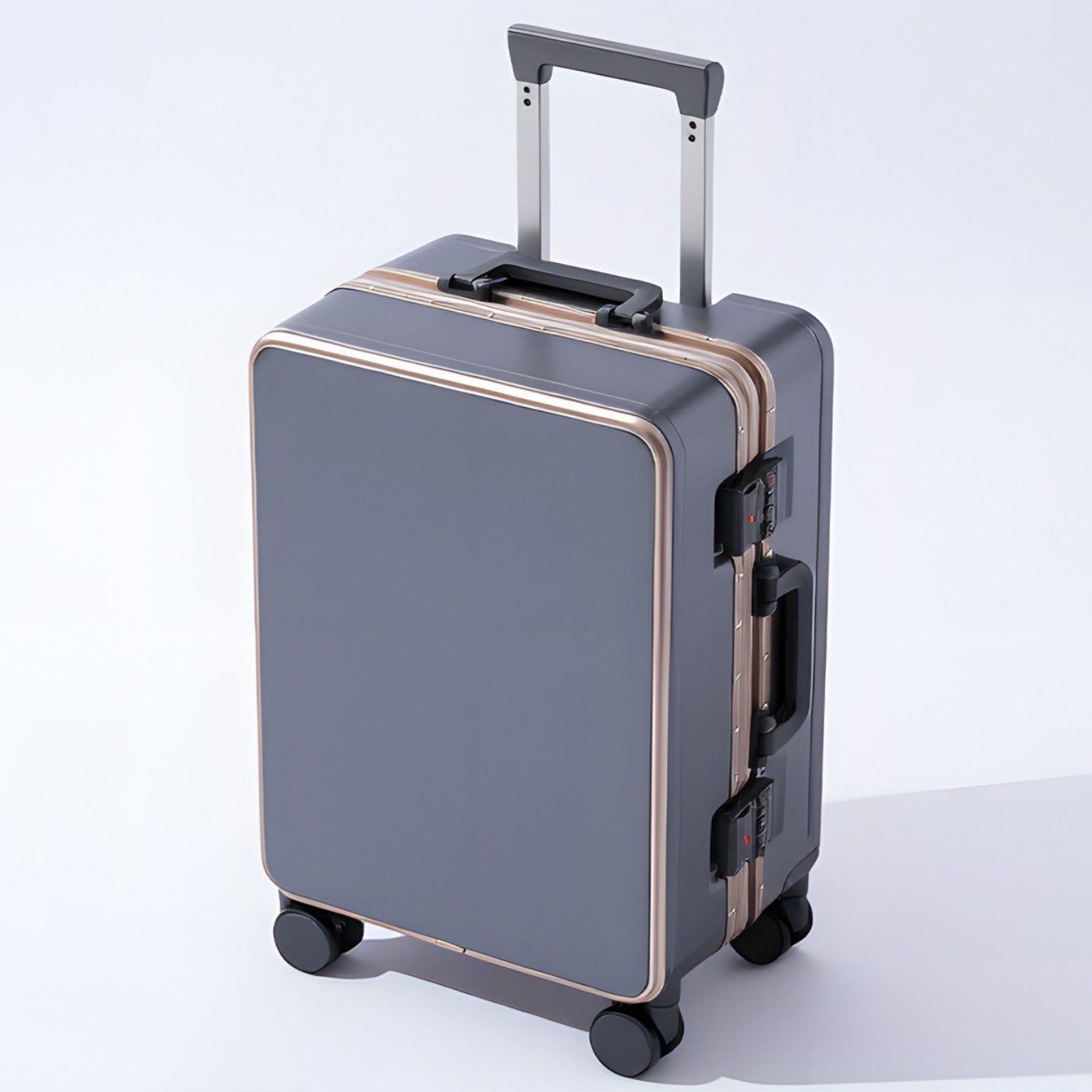 Nova Mala de Alta Qualidade 20" de Bordo para Viagem Trolley Bag Estrutura de Alumínio Atualizada com Trava Bagagem de Rodinhas Material ABS+PC