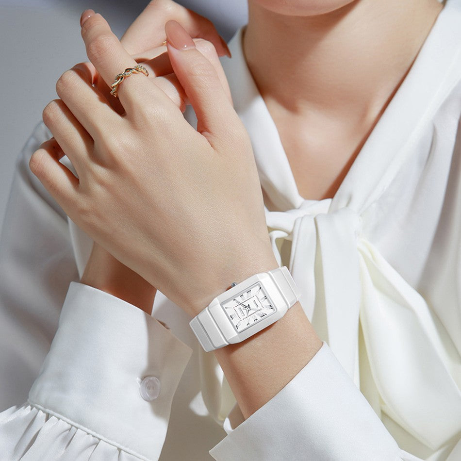 LIGE New Black Watch Women Fashion Creative Square Stainless Steel Ladies Waterproof Watches Elegant Bracelet Quartz Wristwatch