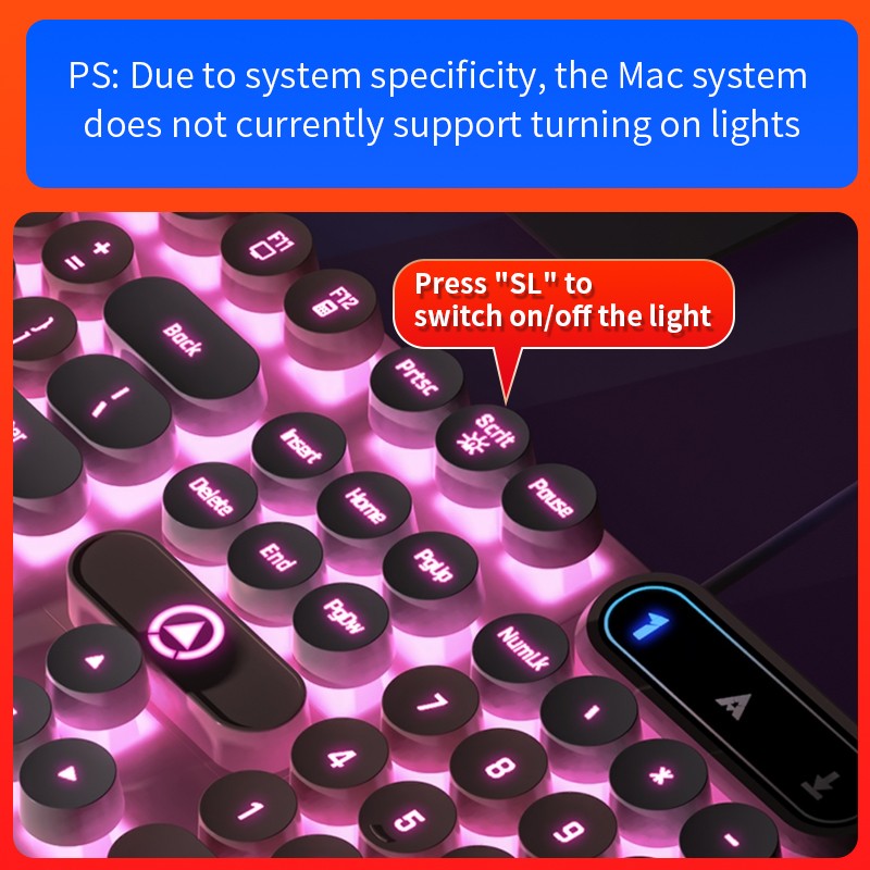 Teclado USB com Fio para Escritório, Digitação Silenciosa, Design Ergonômico para Casa/Negócios/Computador de Mesa, Compatível com PC/Notebook