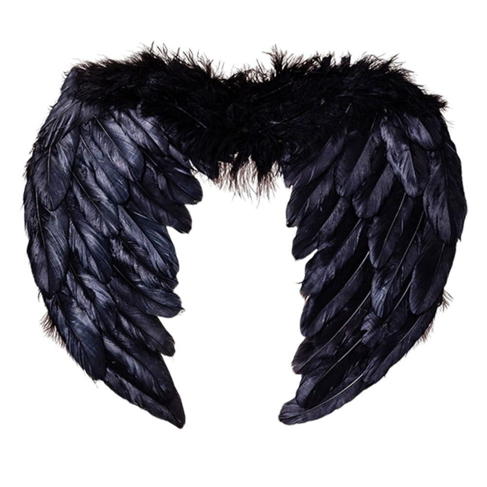 Children Adult Angel Devil White Black Feather Wings Fallen Angel Cosplay Little Wings Halloween Carnival Birthday Party Costume