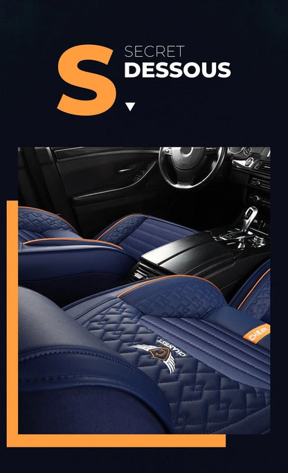 Capas de Couro Ultra Confortáveis e Duráveis para Bancos de Carro – Artesanato Premium, Todas as Estações, Ajuste Universal para a Maioria dos Veículos