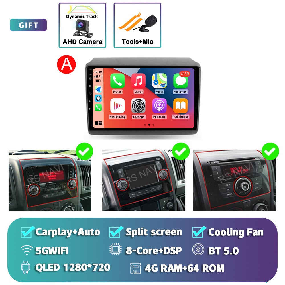 Android 15 Car Radio For Fiat Ducato Peugeot Boxer Citroen Jumper 2006 -2022 Wireless Carplay multimedia Android Auto 4G
