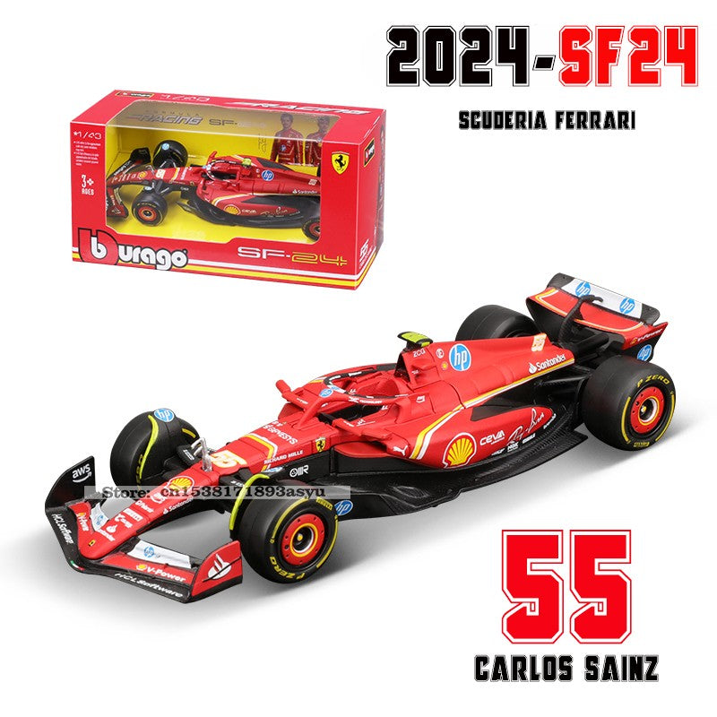 Bburago 1:43 F1 Aston Martin Aramco F1 Team AMR23 2023 #14 Alonso #18 Stroll Carro de Liga Metálica Modelo Fundido Colecionável