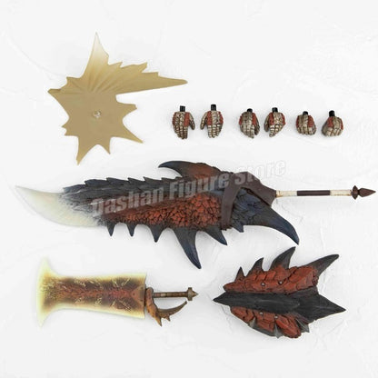 Kaiyodo Monster Hunter Rathalos Boneco de Ação Revoltech Yamaguchi Espadachim Modelo Reus Dragão de Fogo Macho Zinogre Brinquedo em Miniatura