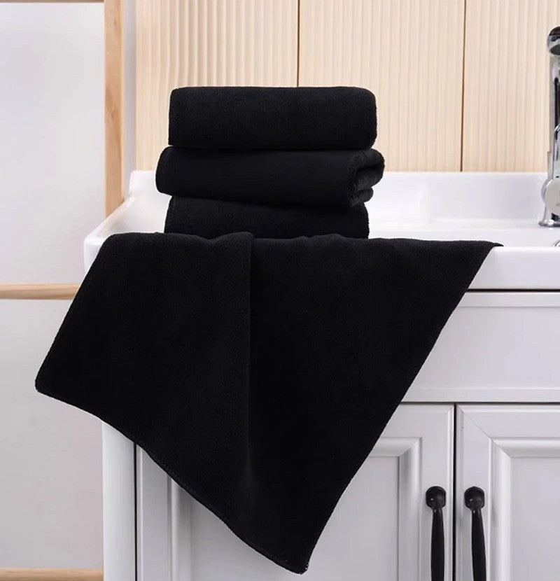 Black Microfiber Salon Hair Drying Towel Guest Used Hand Towels Hair Stylist Spa Bath Hair Drying Towel Cleaning Towel
