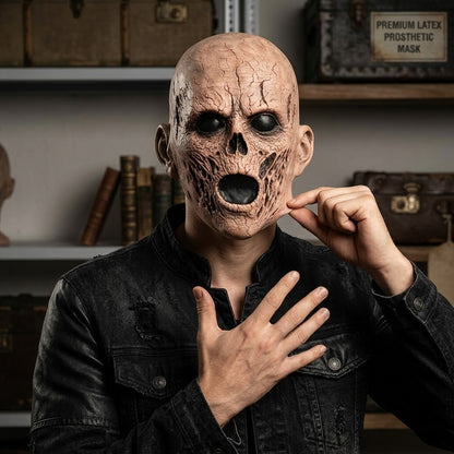 Realistic Scary Zombie Mask Latex Full Head Horror Monster Halloween Cosplay Party Haunted House Prop Creepy Costume Accessory